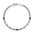 Bracciale uomo in argento e smalto nero