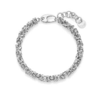 Bracciale in argento catena bizantina