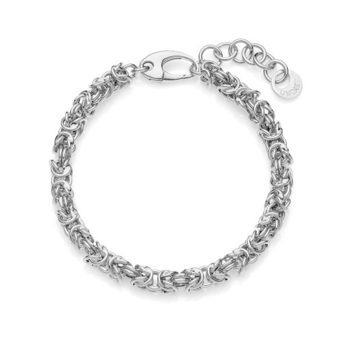 Bracciale in argento catena bizantina