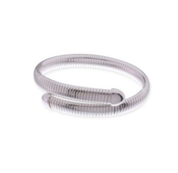 Bracciale argentato contrarié Tubogas