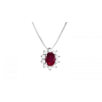 Eternal collana in oro bianco 18KT con rubino e diamanti