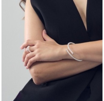 Bracciale chiodo argentato