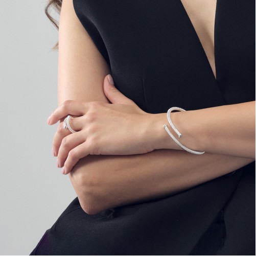 Bracciale chiodo argentato
