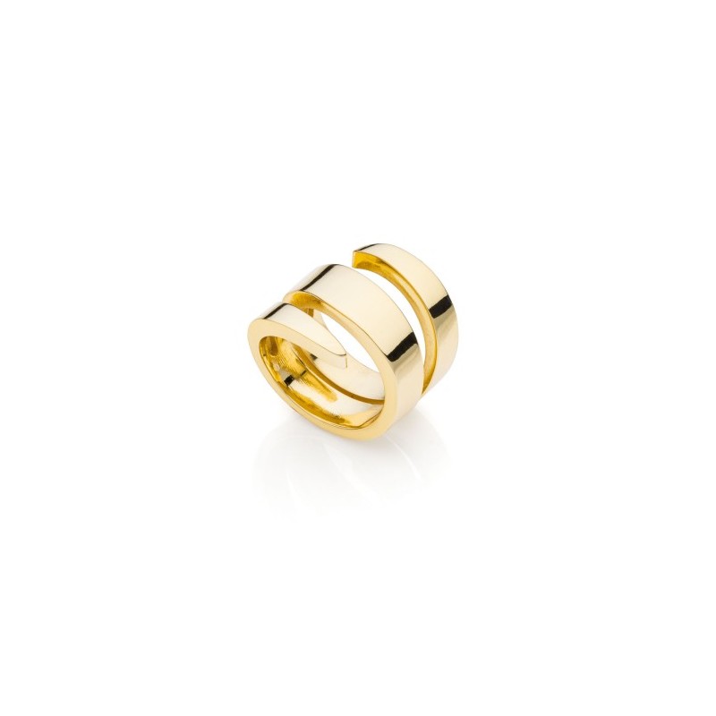 Anello dorato a spirale