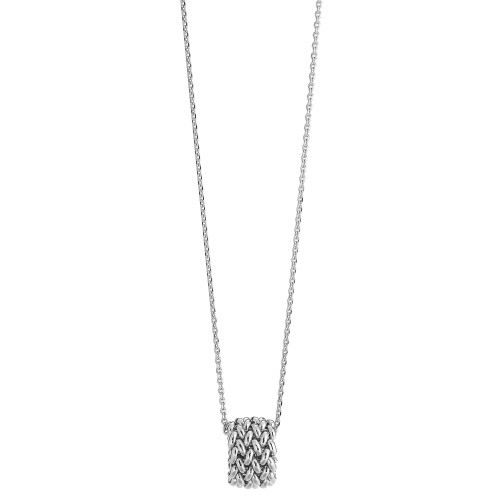 Collana in argento rodiato Chicco