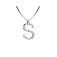 Lighter collana lettera S in Oro 18KT e diamanti