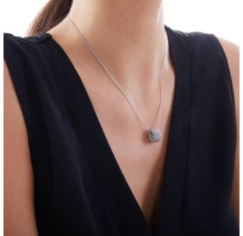 Collana in argento rodiato Chicco