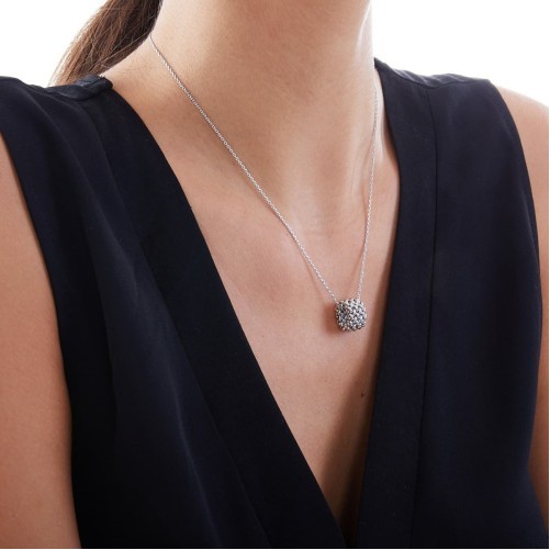 Collana in argento rodiato Chicco