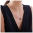 Collana in argento rodiato Chicco