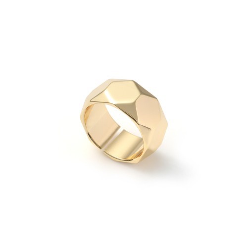 Anello dorato a fascia