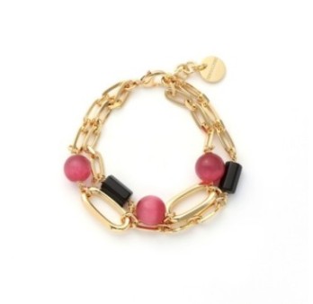 Bracciale Gipsy con sfere rosa