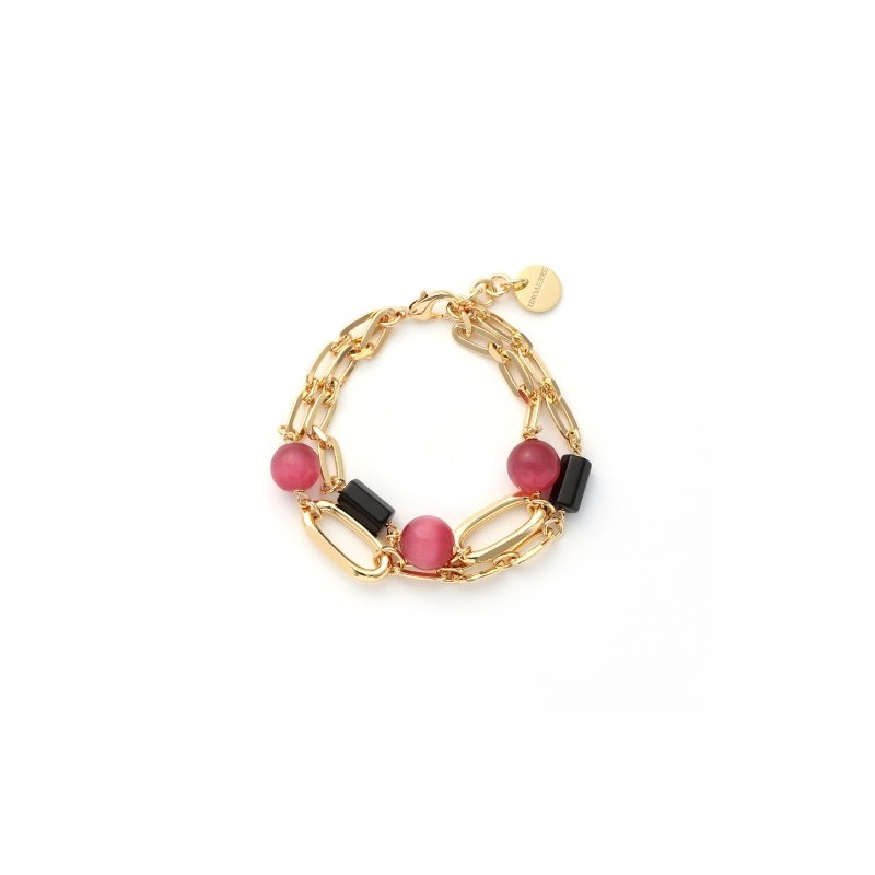 Bracciale Gipsy con sfere rosa