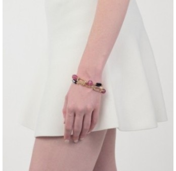 Bracciale Gipsy con sfere rosa