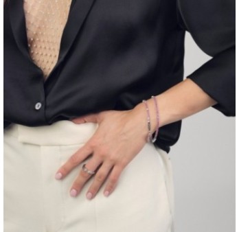Bracciale tennis fucsia
