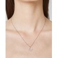 Lighter collana lettera M in Oro 18KT e diamanti