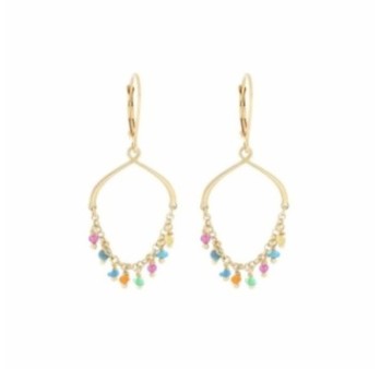 COPPIA DI ORECCHINI FRANGE MULTICOLOR