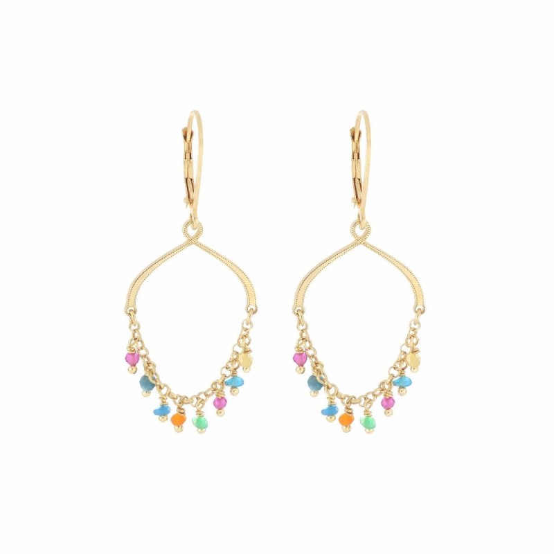 COPPIA DI ORECCHINI FRANGE MULTICOLOR