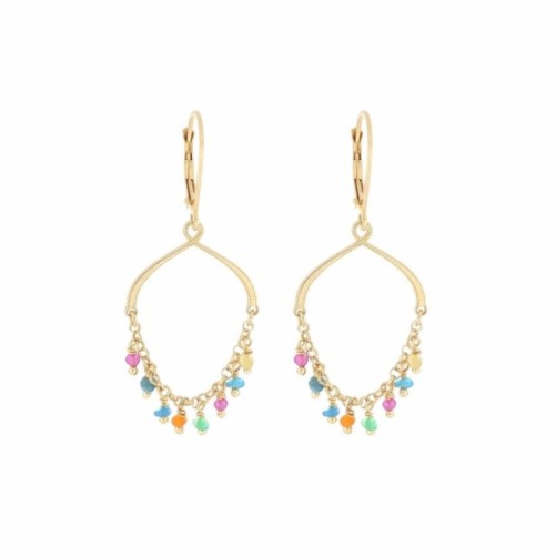 COPPIA DI ORECCHINI FRANGE MULTICOLOR