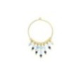 ORECCHINO CERCHIO 19MM ACQUAMARINA E SPINELLO