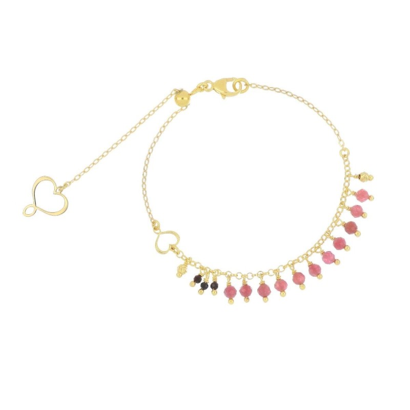 BRACCIALE FRANGE TORMALINA ROSA