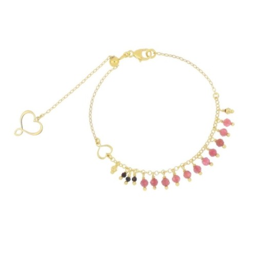 BRACCIALE FRANGE TORMALINA ROSA