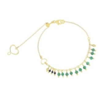 BRACCIALE FRANGE SMERALDI