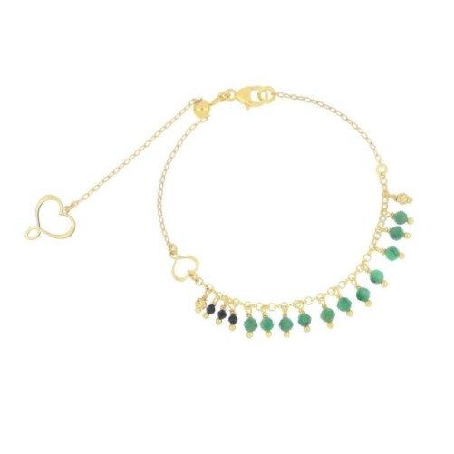 BRACCIALE FRANGE SMERALDI