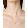 Lighter collana lettera A in Oro 18KT e diamanti
