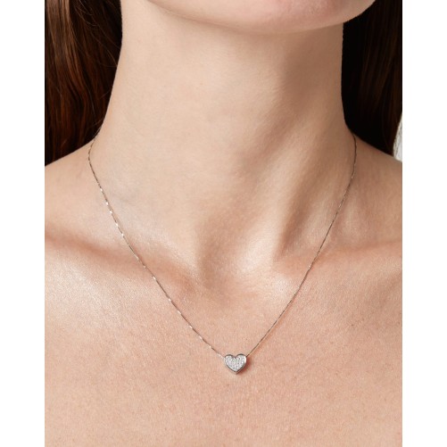 Easy collana cuore Oro 18KT e diamanti