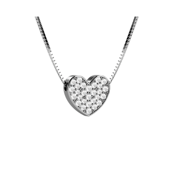 Easy collana cuore Oro 18KT e diamanti