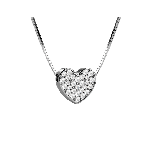 Easy collana cuore Oro 18KT e diamanti