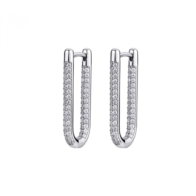 Orecchini in argento 925‰, 120 cubic zirconia bianchi