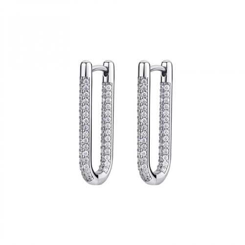 Orecchini in argento 925‰, 120 cubic zirconia bianchi