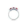 Anello MIRCO VISCONTI con Rubini e Diamanti in Oro Bianco Anello MIRCO VISCONTI con Rubini e Diamanti in Oro Bianco
