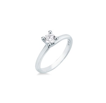 Anello MIRCO VISCONTI Solitario con Diamante in Oro Bianco