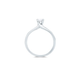 Anello MIRCO VISCONTI Solitario con Diamante in Oro Bianco