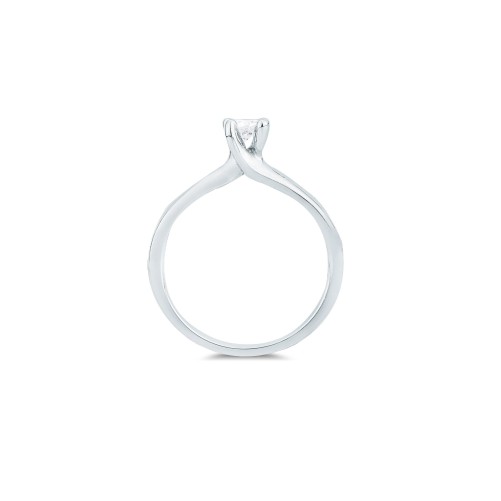 Anello MIRCO VISCONTI Solitario con Diamante in Oro Bianco