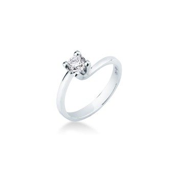 Anello MIRCO VISCONTI Solitario con Diamante in Oro Bianco