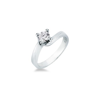 Anello MIRCO VISCONTI Solitario con Diamante in Oro Bianco