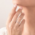 Anello MIRCO VISCONTI Solitario con Diamante in Oro Bianco Anello MIRCO VISCONTI Solitario con Diamante in Oro Bianco
