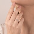 Anello MIRCO VISCONTI Solitario con Diamante in Oro Bianco Anello MIRCO VISCONTI Solitario con Diamante in Oro Bianco
