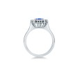 Anello MIRCO VISCONTI con Zaffiro Ovale e Diamanti in Oro Bianco Anello MIRCO VISCONTI con Zaffiro Ovale e Diamanti in Oro Bianco