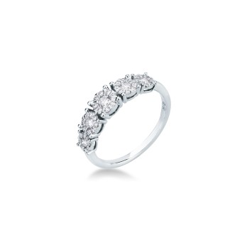 Anello MIRCO VISCONTI con Diamanti in Oro Bianco
