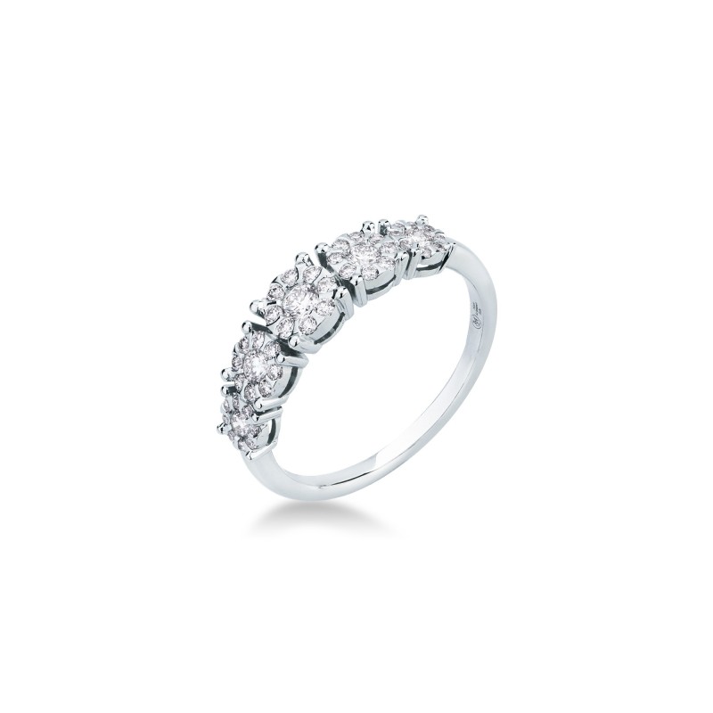 Anello MIRCO VISCONTI con Diamanti in Oro Bianco