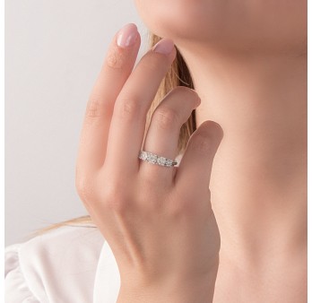 Anello MIRCO VISCONTI con Diamanti in Oro Bianco