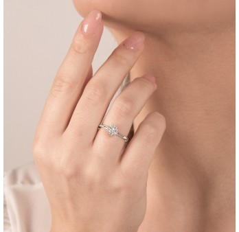 Anello MIRCO VISCONTI con Diamanti in Oro Bianco