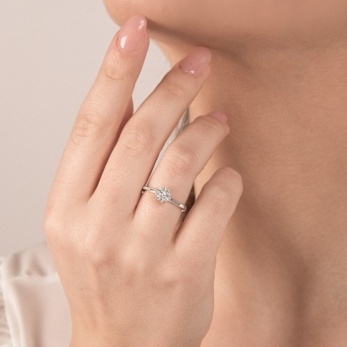Anello MIRCO VISCONTI con Diamanti in Oro Bianco
