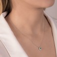 Girocollo MIRCO VISCONTI con Smeraldo Ovale e Diamante in Oro Bianco Girocollo MIRCO VISCONTI con Smeraldo Ovale e Diamante in Oro Bianco
