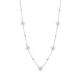 Collana corta in argento 925‰, 40 cubic zirconia bianchi