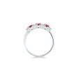 Anello MIRCO VISCONTI con Rubini e Diamanti in Oro Bianco
